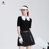 速干短袖 MG高尔夫服装 修身 户外休闲运动裙时尚 半裙 女上衣短裙套装