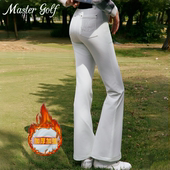 显瘦提臀高弹力面料 保暖加绒喇叭裤 MG高尔夫裤 子女士高腰秋冬长裤