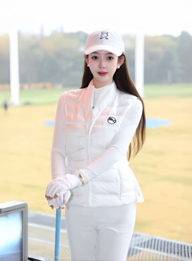 MG高尔夫女加绒保暖显瘦马甲