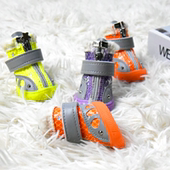 狗鞋 子冬季 加绒保暖小型犬防水防掉软底泰迪比熊博美雪纳瑞宠物