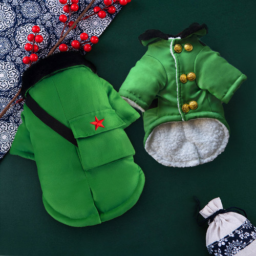 宠哆哆宠物狗狗棉衣军大衣