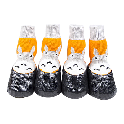 猫咪防水卡通泰迪大型犬脚套袜子