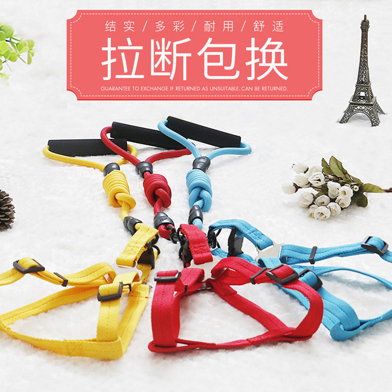 狗绳子小型犬泰迪狗链子通用狗狗牵引绳金毛中型犬背带式套脖绳子