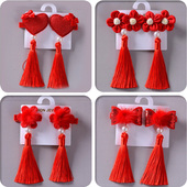 狗狗头饰约克夏蝴蝶结发饰宠物泰迪圣诞发卡猫咪饰品头花新年发夹