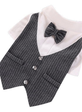 宠物衣服新款狗狗礼服西装领结婚