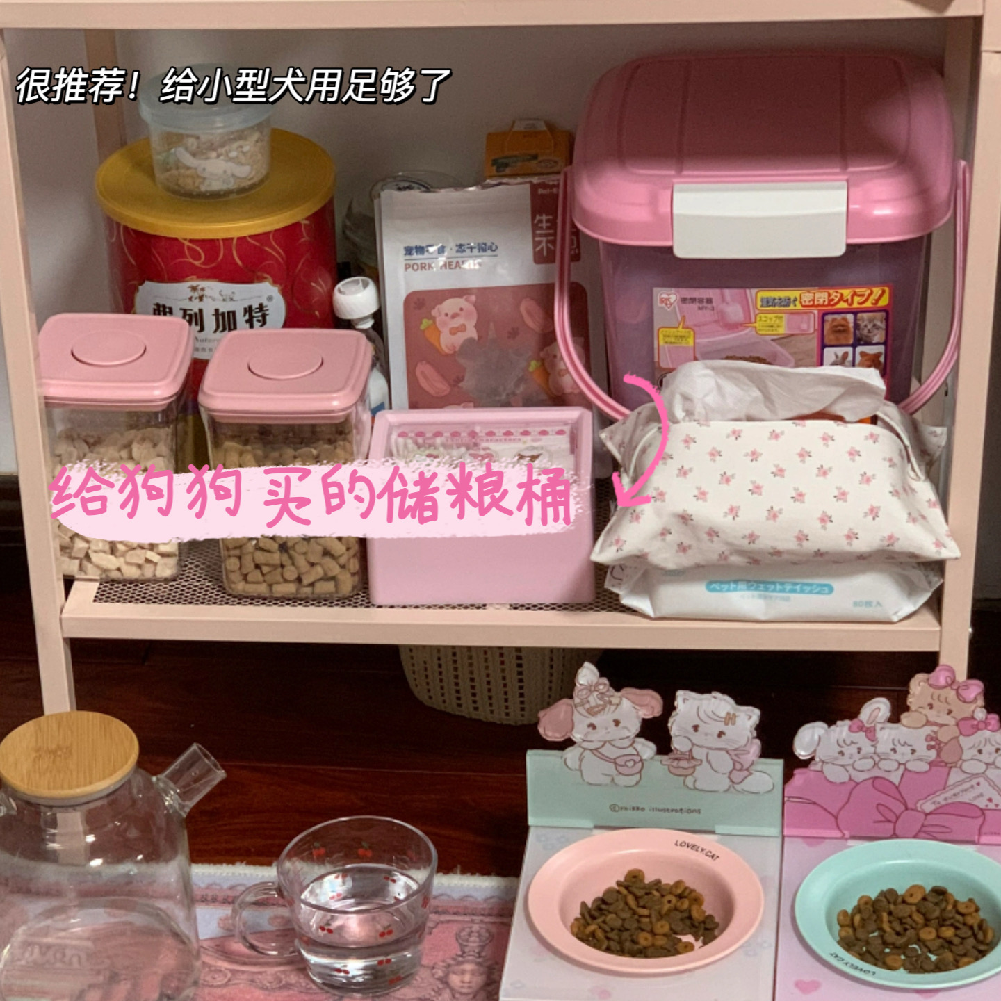 爱丽思猫粮储粮桶狗粮桶大容量零食收纳箱防潮密封储粮桶猫粮储存