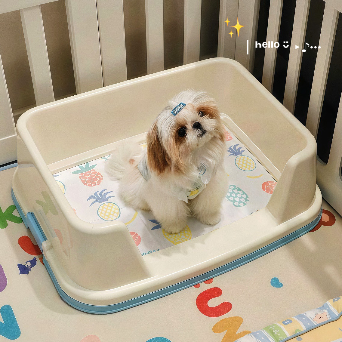 爱丽思狗狗厕所带围栏公狗专用加高中小型犬便盆易清理尿盆防外溅