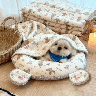 小狗狗专用小被子枕头小体泰迪比熊犬毯子毛毯狗窝垫秋冬季空调被