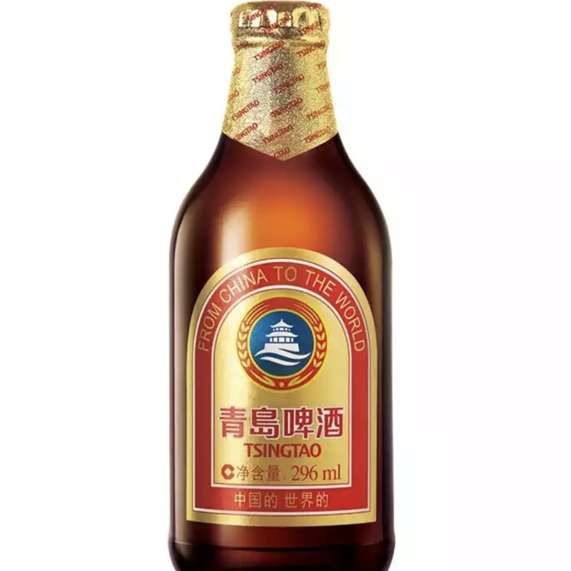 青岛啤酒金质小棕金熟啤整箱296ml*24瓶11度德国风味黄啤日期新鲜