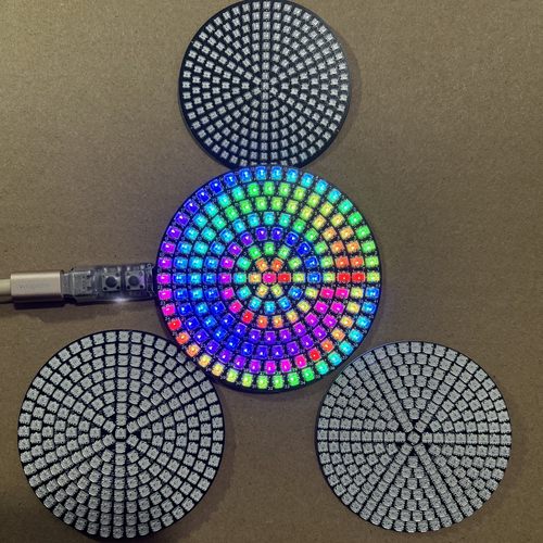 全彩灯盘-WS2812，91/169/181/217灯，单灯5/10mA,5V供电