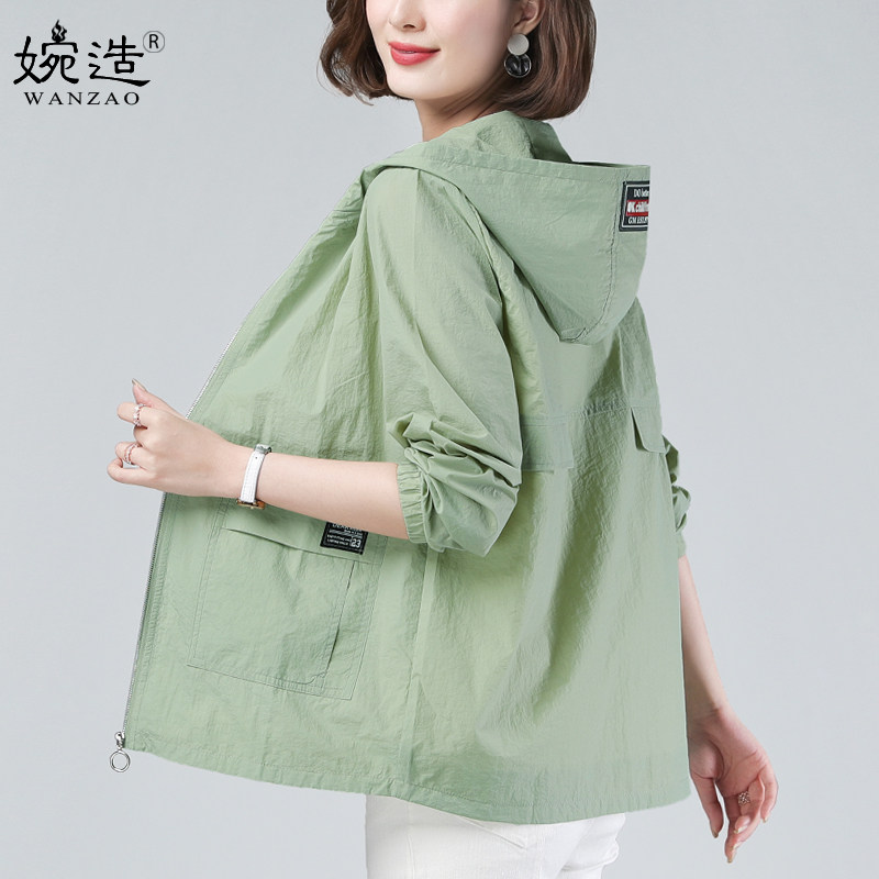 防晒衣女长袖2020夏季新款双层薄款短外套中年妈妈防晒服开衫百搭