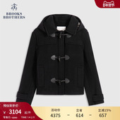 布克兄弟女士25秋冬新品 Brooks Brothers 绵羊毛牛角扣短毛呢外套