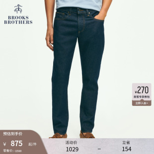 复古皮标休闲牛仔裤 Brooks 春夏款 Brothers 布克兄弟男士