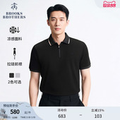 布克兄弟男士 Brothers Brooks 新拼接拉链polo 凉感