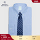 易打理 版 Brooks Brothers 布克兄弟男修身 纽扣领竖条纹正装 衬衫