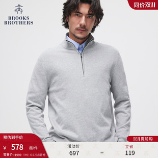 纯棉休闲半拉链针织衫 Brooks 秋冬新款 布克兄弟男士 Brothers
