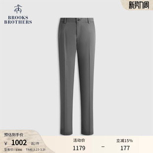 纯色老钱斜纹布休闲长裤 Brooks 26春夏款 布克兄弟男士 Brothers