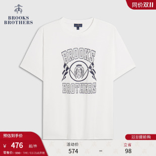 Brothers 短袖 布克兄弟男士 印花logo休闲美式 T恤 夏新款 Brooks