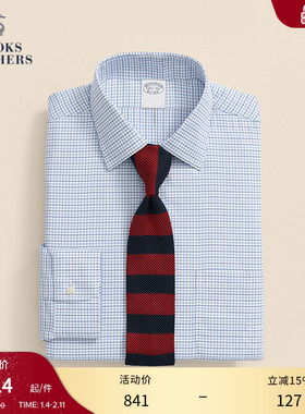 [易打理]Brooks Brothers/布克兄弟男士夏新款supima棉正装衬衫