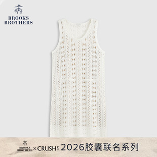 女士26镂空针织无袖 布克兄弟联名款 背心裙 CRUSH胶囊系列
