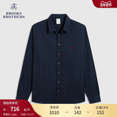 磨毛 25秋冬新品 Brooks Brothers 布克兄弟男士 刺绣logo长袖 衬衫