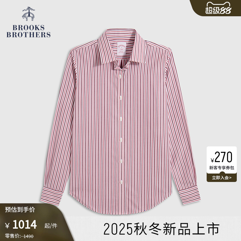 布克兄弟女士25竖条纹衬衫
