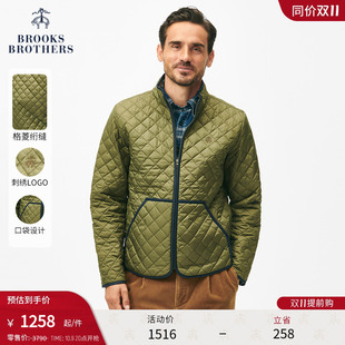冬新款 布克兄弟男士 菱格绗缝刺绣logo棉服外套 Brothers Brooks