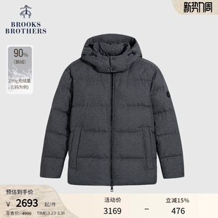 鹅绒 25秋冬新厚款 Brooks 布克兄弟男士 保暖面包羽绒服 Brothers