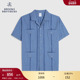 Brothers 布克兄弟男士 春夏新款 Brooks 纯棉古巴领刺绣度假衬衫