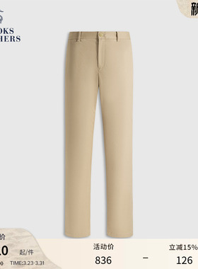 Brooks Brothers/布克兄弟男士春夏款纯色简约挺阔直筒休闲长裤