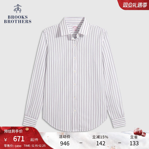 布克兄弟女士25竖条纹衬衫