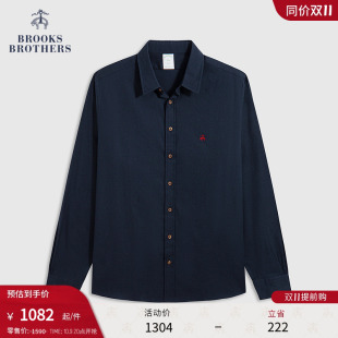 纯棉磨毛刺绣logo衬衫 Brooks 25早秋新品 布克兄弟男士 Brothers