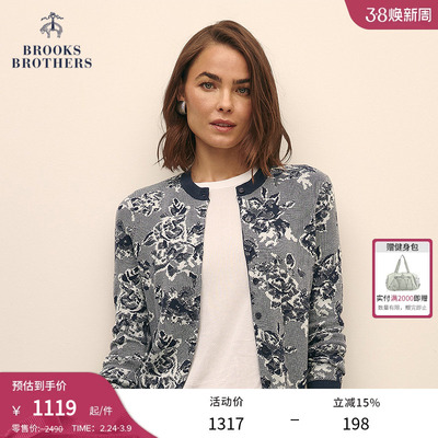 布克兄弟25女士supima棉针织开衫