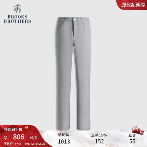 布克兄弟25男士弹力按扣长裤