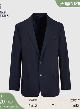 Brooks Brothers/布克兄弟男士秋冬款绵羊毛商务纯色西装外套