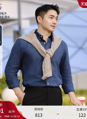 [100%棉]Brooks Brothers/布克兄弟男25秋冬款法兰绒休闲长袖衬衫