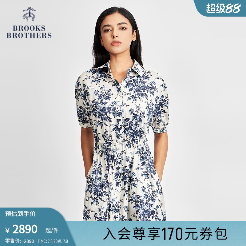 布克兄弟25女士supima棉连衣裙