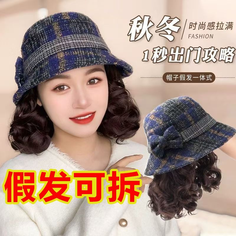 中老年人帽子加厚秋冬妈妈盆帽老太太毛呢奶奶保暖渔夫帽洋气