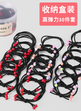 发圈扎头发可爱成人头绳韩国简约胶圈橡皮筋少女马尾皮套黑色头绳