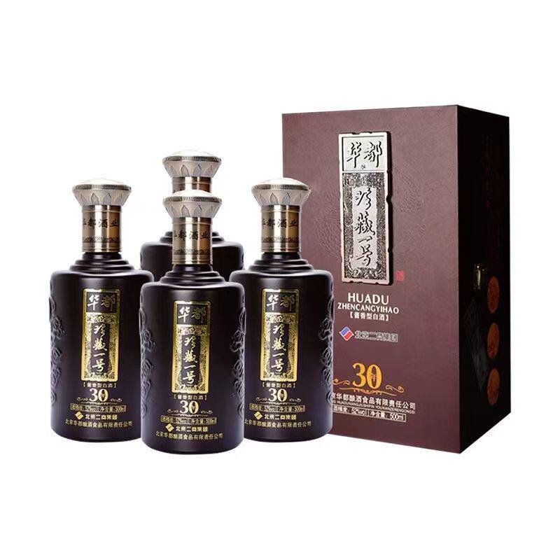 华都 珍藏一号30年 52度500ml*4瓶整箱装酱香型白酒