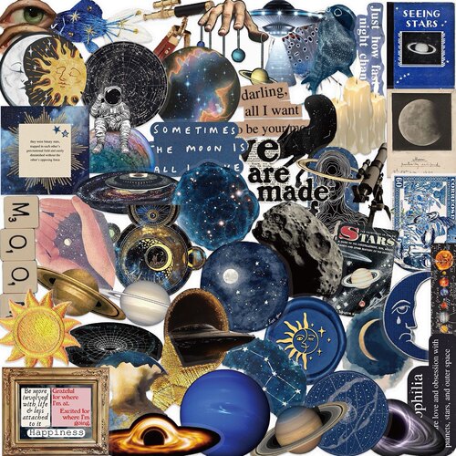 太空宇宙星体贴纸pet星球space
