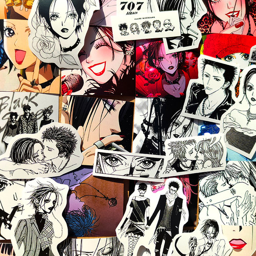 230张NANA贴纸黑白手账周边大崎