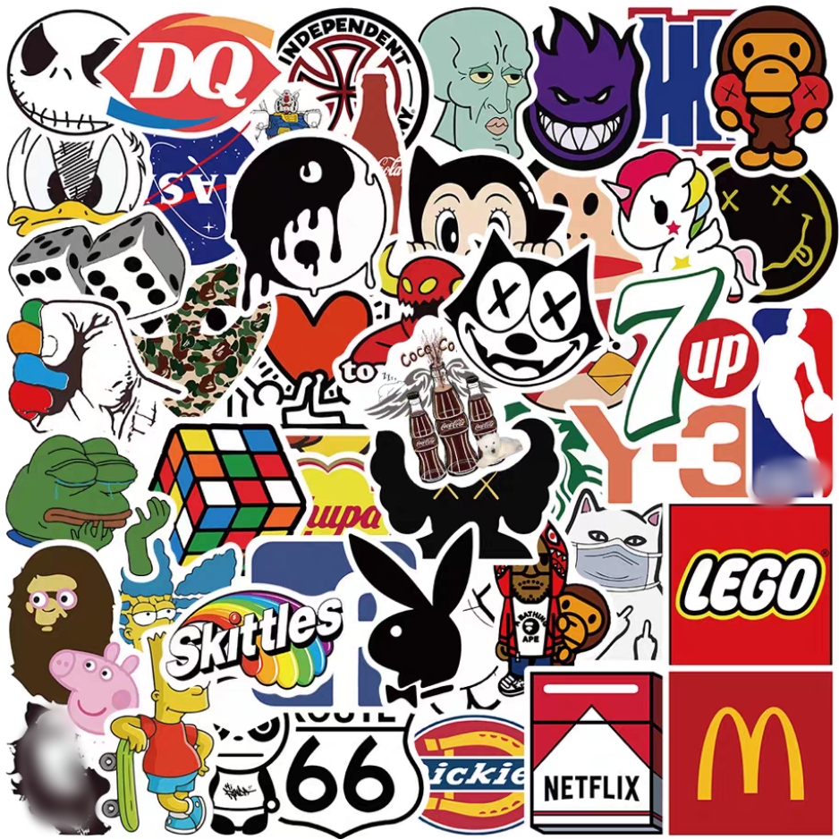 潮流品牌LOGO大合集防水贴纸