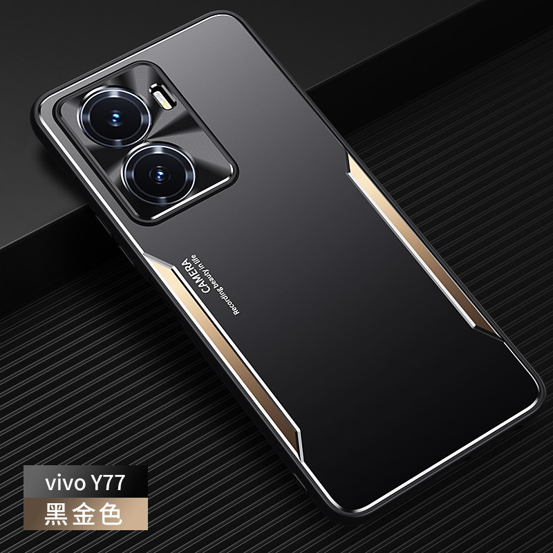 适用vivoy77手机壳男款防摔vivox27手机壳新款男生金属全包边y77e保护