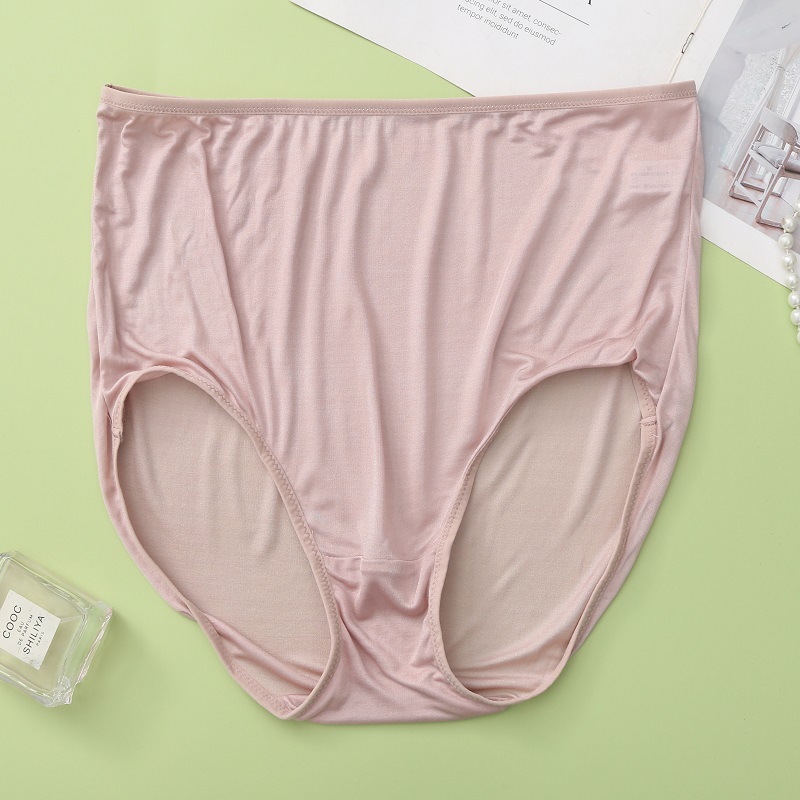 真丝女高腰护肚脐无痕包臀内裤