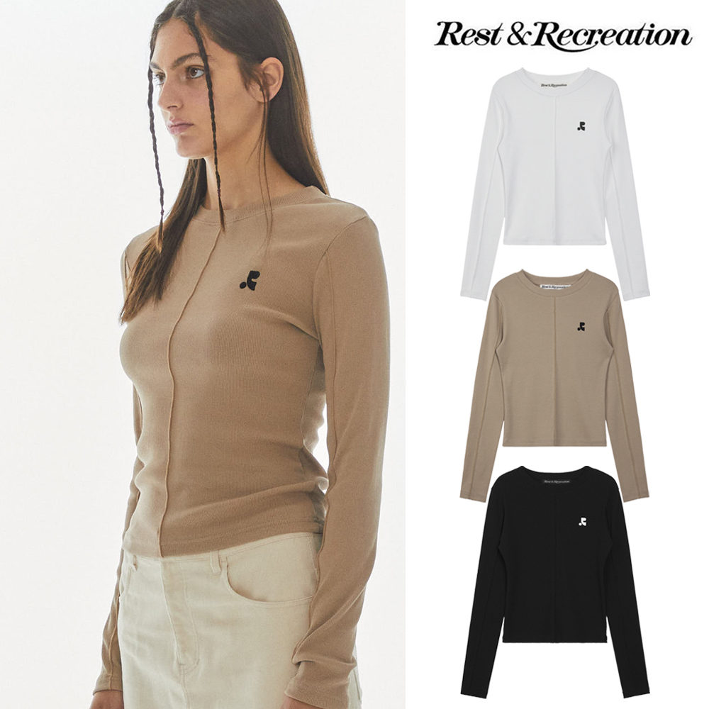 韩国正品rest长袖上衣RR修身打底衫休闲潮女2025小个子春夏新款