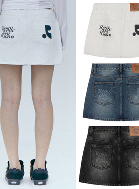 韩国rest潮牌RR半身裙 牛仔短裙辣妹显瘦小个子2026andrecreation