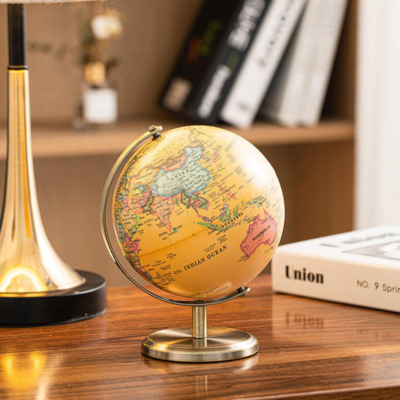 中古风复古创意个性地球仪摆件办公室桌面书房客厅电视柜装饰品