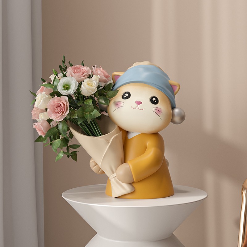 软萌治愈猫咪树脂桌面摆件礼物