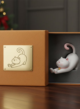 可爱猫咪树脂桌面摆件乔迁送礼